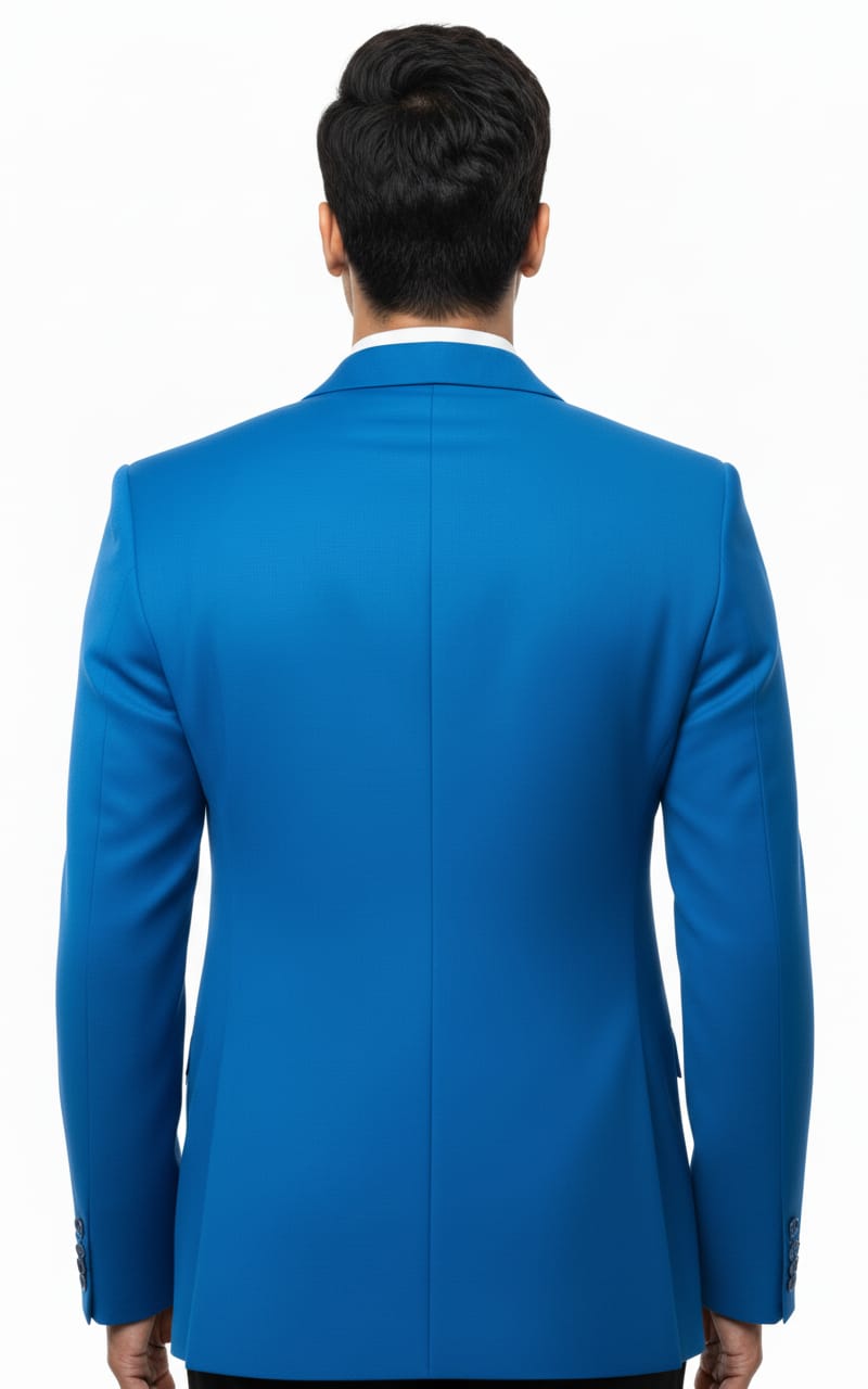 Cobalt Blue Slim Fit Men's Blazer
